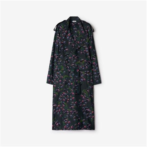 trenchcoat burberry viskose+|Long Cherry Trench Coat in Vine .